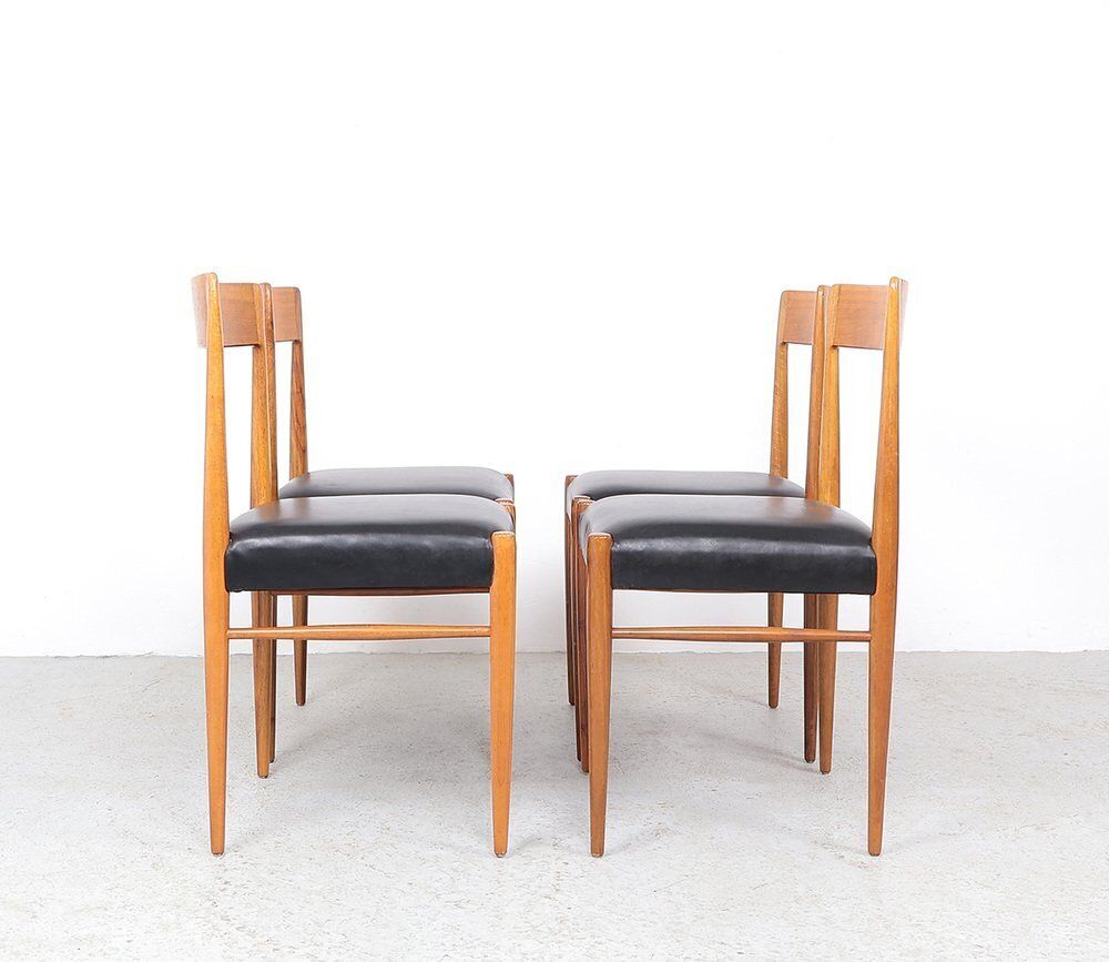 Wooden Dining Chairs From Lübke, 1960s, Set Of 4 photo Furniture