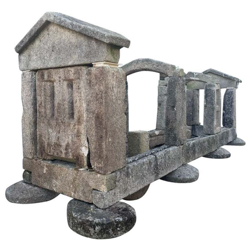 Large Structure Of Granary "Horreo" Antique Carved Stone, Spain