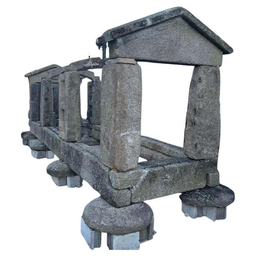 Large Structure Of Granary "Horreo" Antique Carved Stone, Spain photo furniture