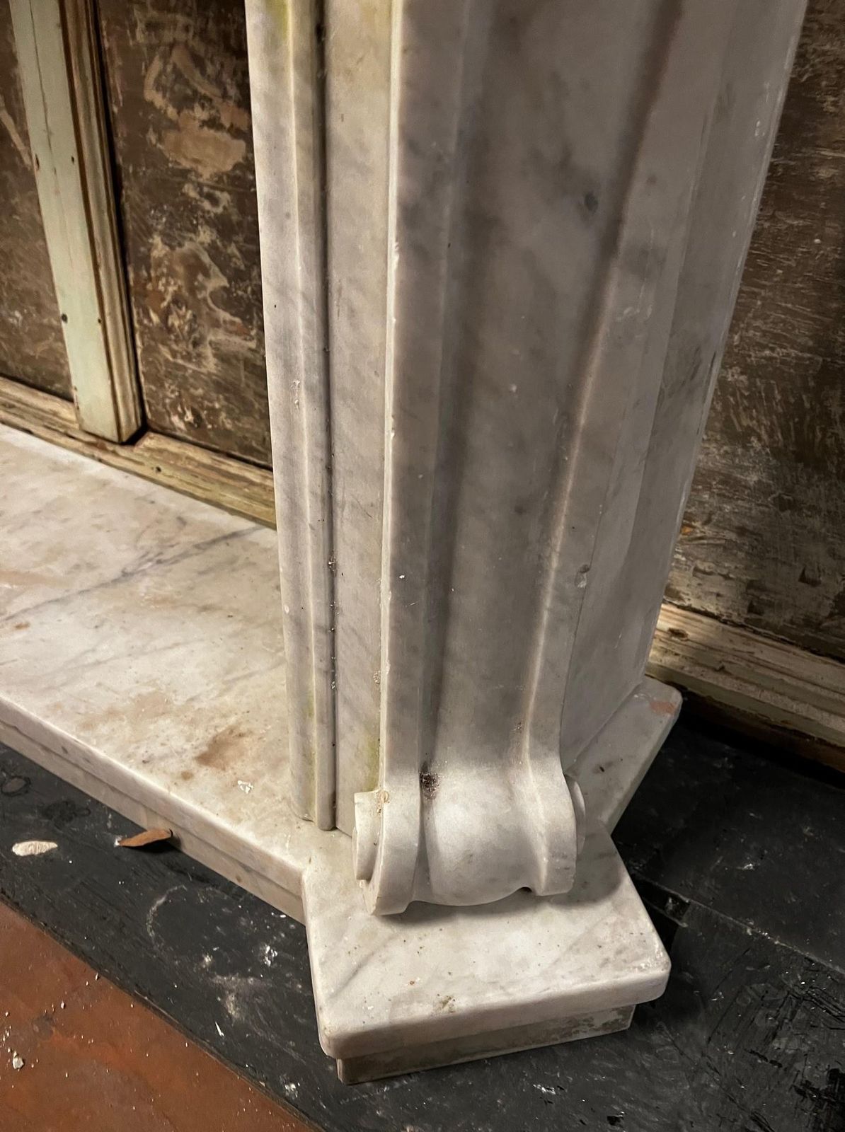 White Carrara Marble Fireplace, Richly Carved And Complete With Base, Italy photo 4597.0