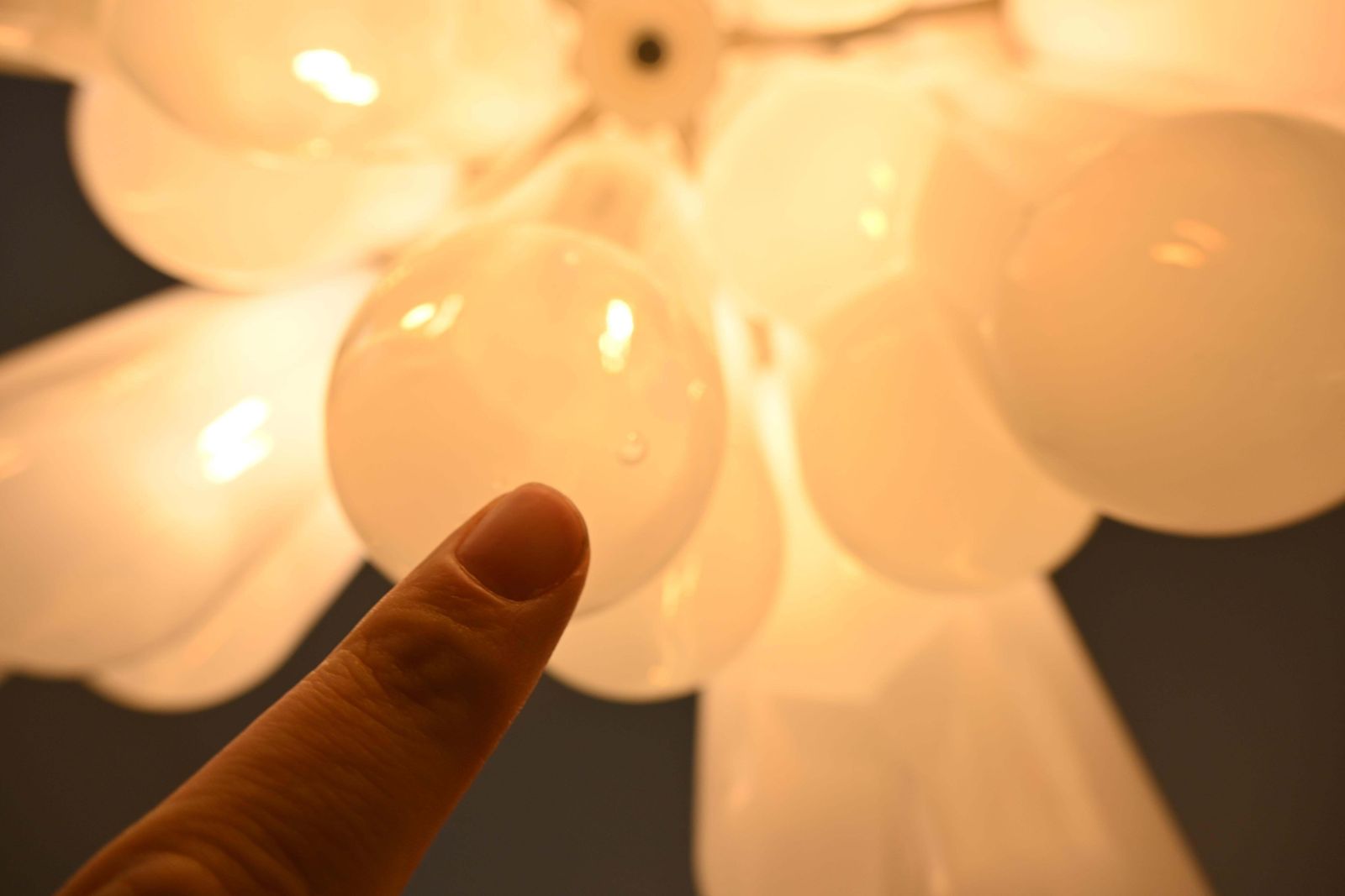 Lighting "Torpedo" Hanging Lamp By Carlo Nason For Mazzega, 1960s photo