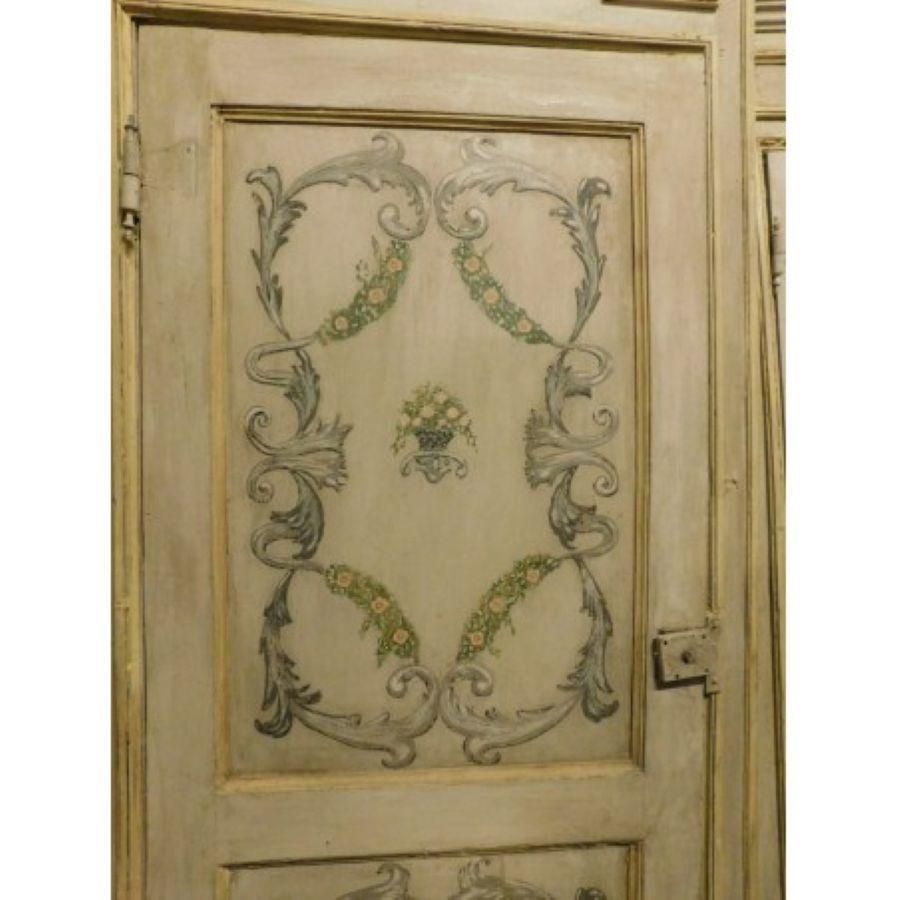 N.2 Yellow Beige Lacquered Wood Doors Framed Completed, Italy photo Home Fixtures