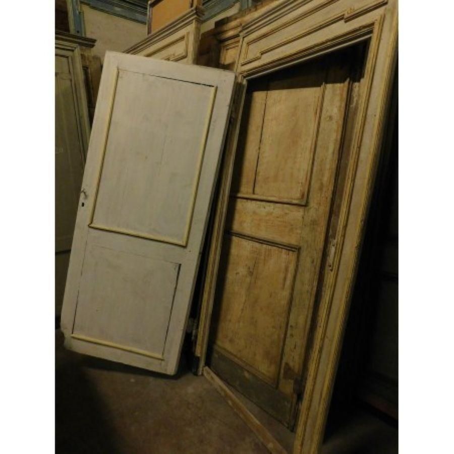 N.2 Yellow Beige Lacquered Wood Doors Framed Completed, Italy photo 7494.0