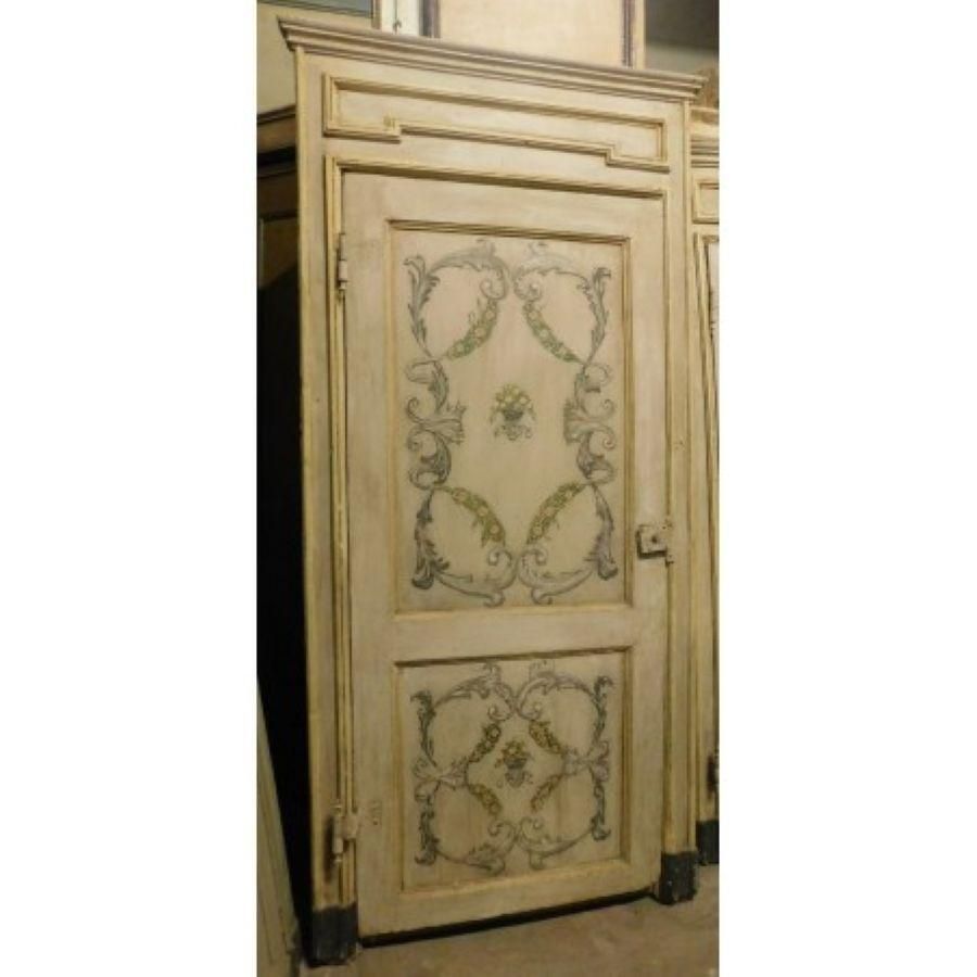 N.2 Yellow Beige Lacquered Wood Doors Framed Completed, Italy photo vinterior