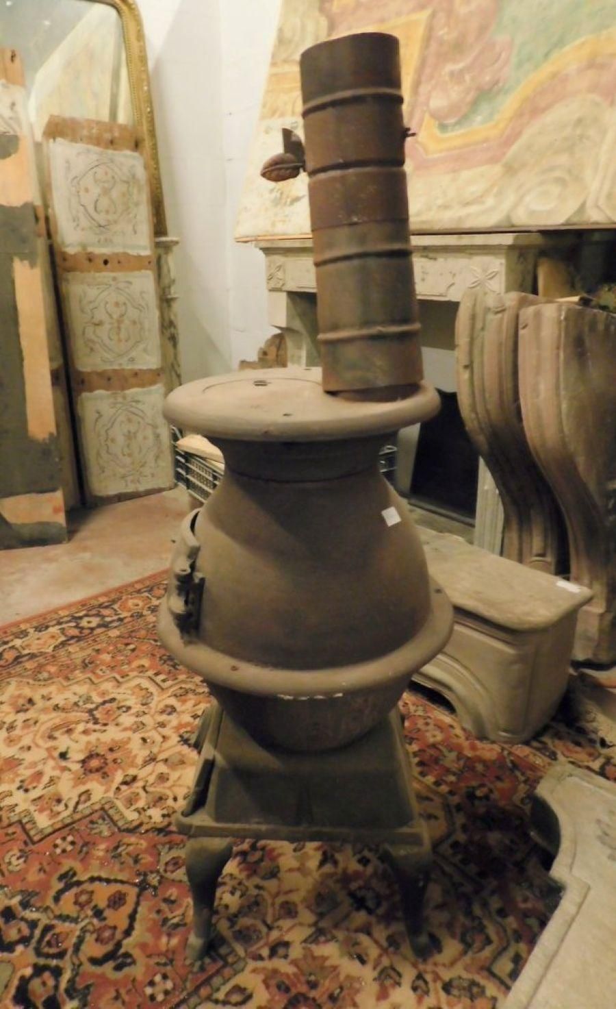 Dark Wrought Iron Stove, Typically From The Italian Valleys photo 1327.0