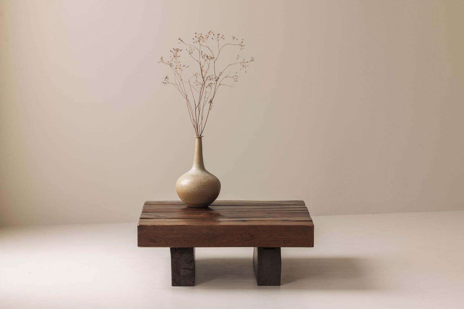 Wabi Sabi French Oak Coffee Table, 1950s photo for sale