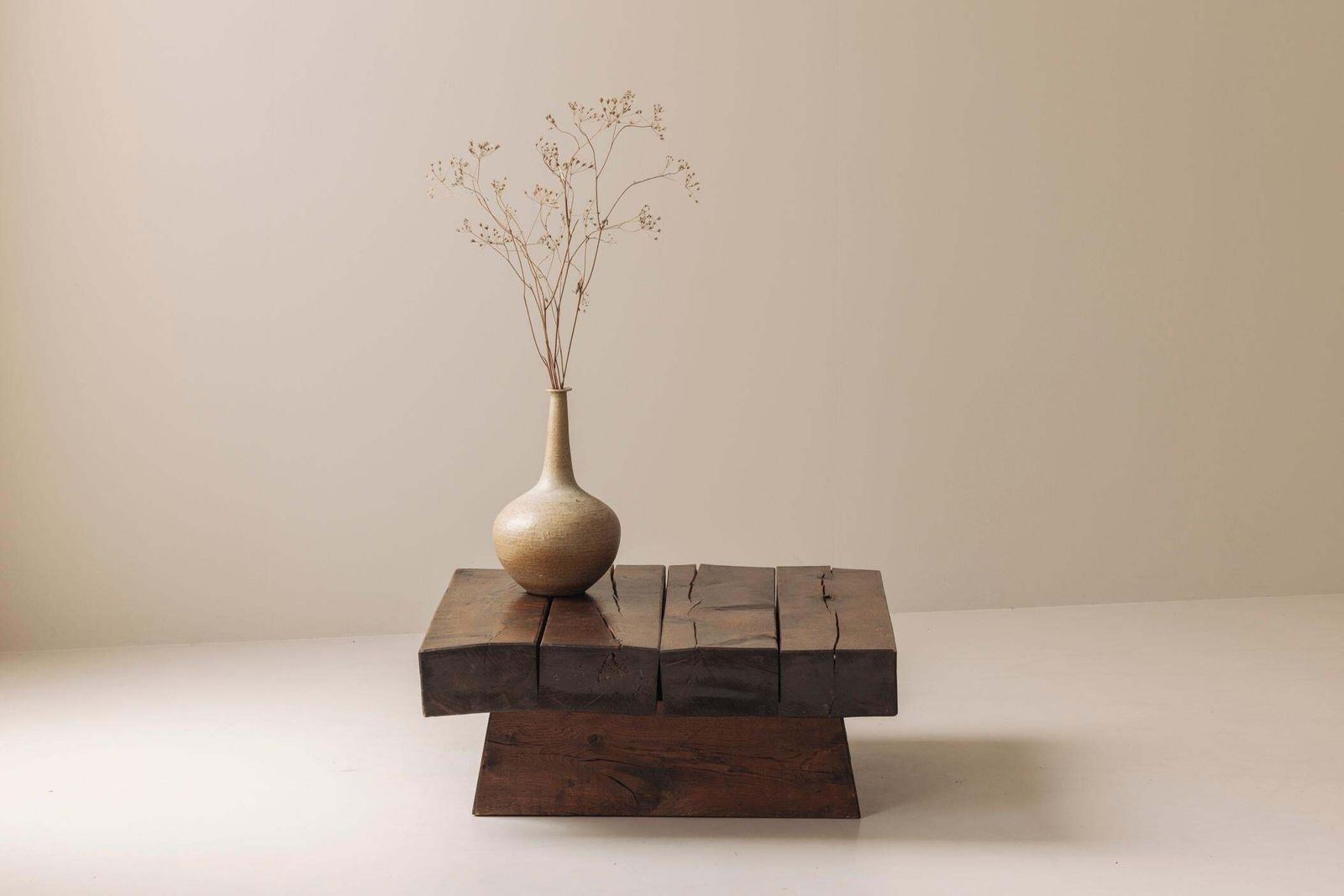 photo buy Wabi Sabi French Oak Coffee Table, 1950s