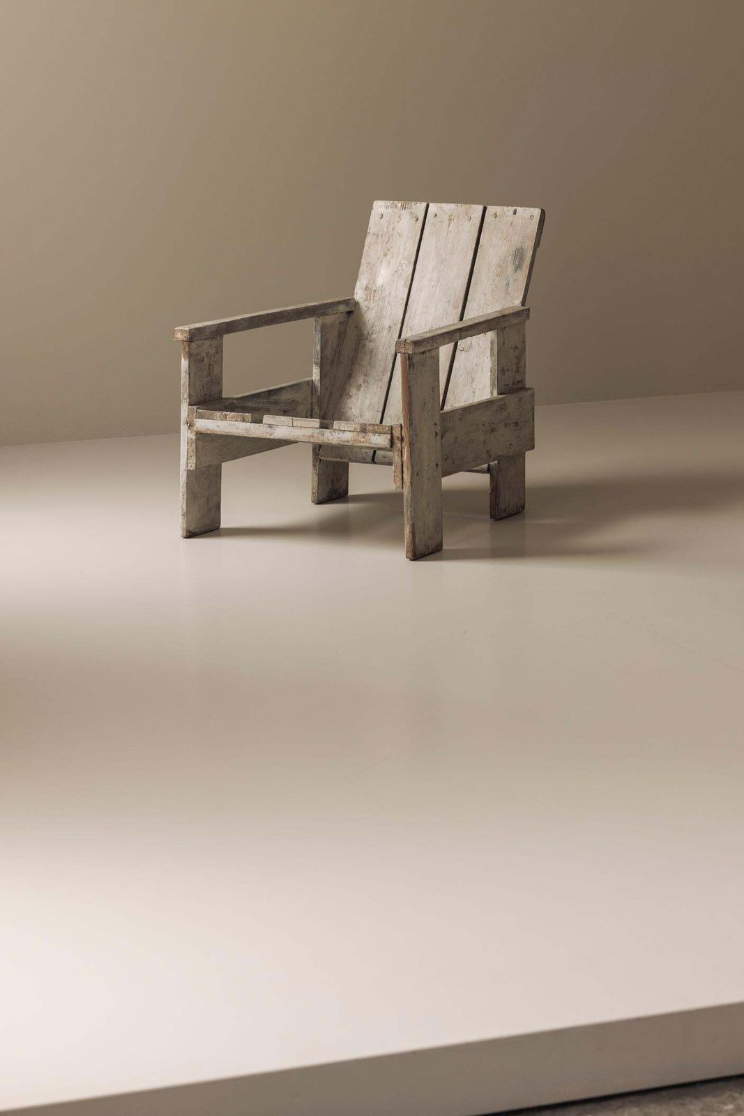 Unconventional Crate Chair, In The Manner Of Gerrit Rietveld, 1970s photo Furniture
