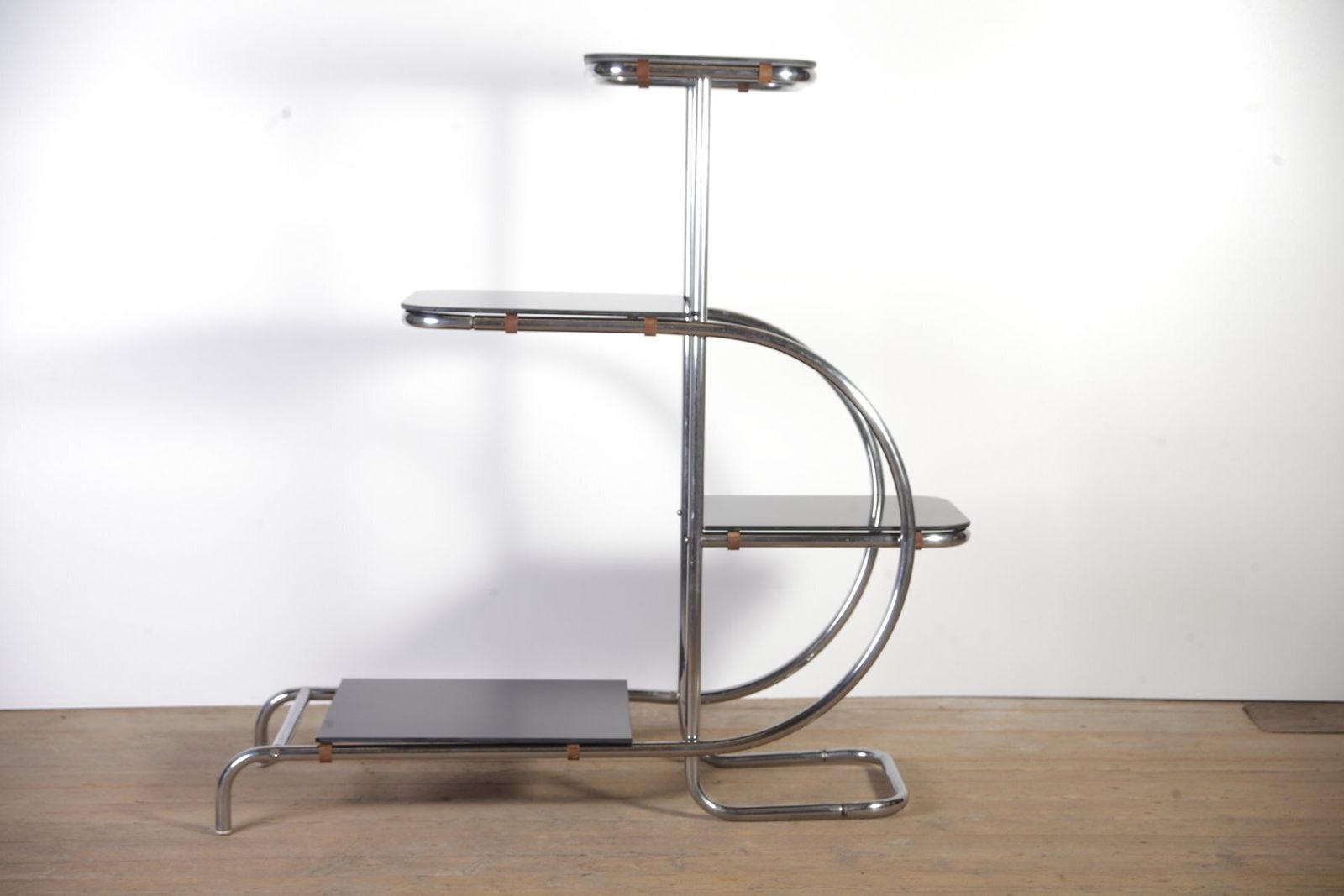 Tubular Chrome Flower Stand By Hynek Gottwald, 1940s photo furniture