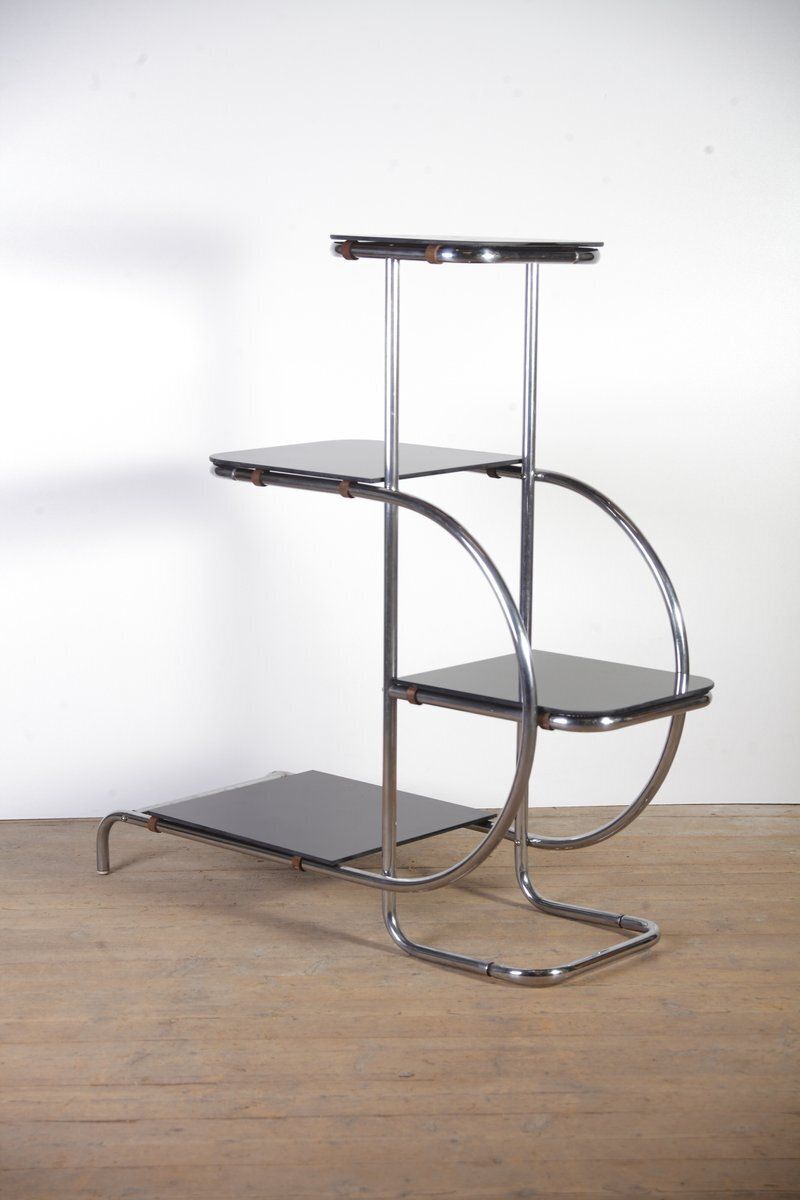 photo for sale Tubular Chrome Flower Stand By Hynek Gottwald, 1940s