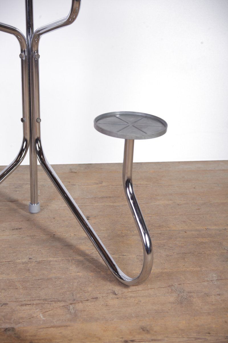 Mid Century Chrome Corner Flower Stand Or Shelf, Former Czechoslovakia, 1960s photo for sale