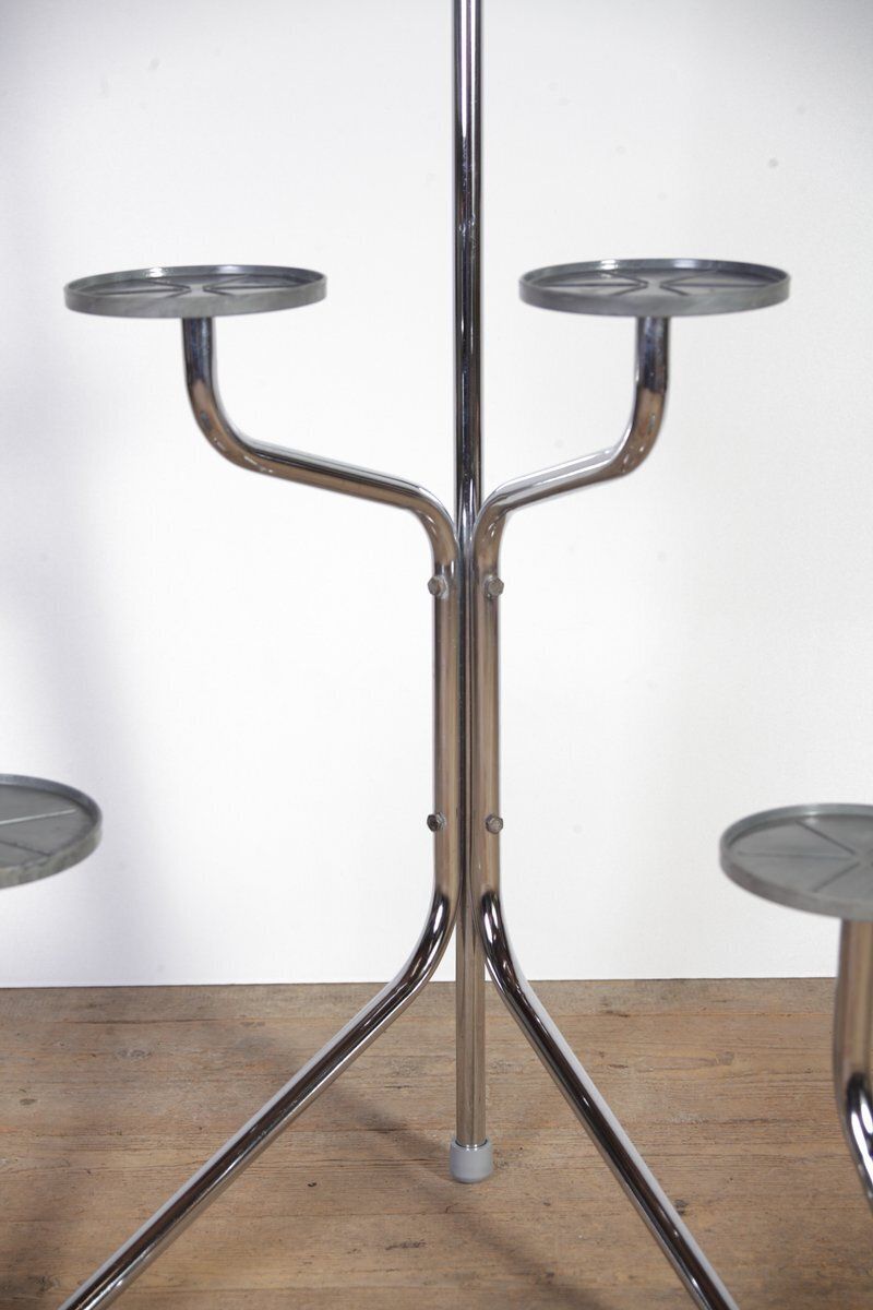 Mid Century Chrome Corner Flower Stand Or Shelf, Former Czechoslovakia, 1960s photo buy
