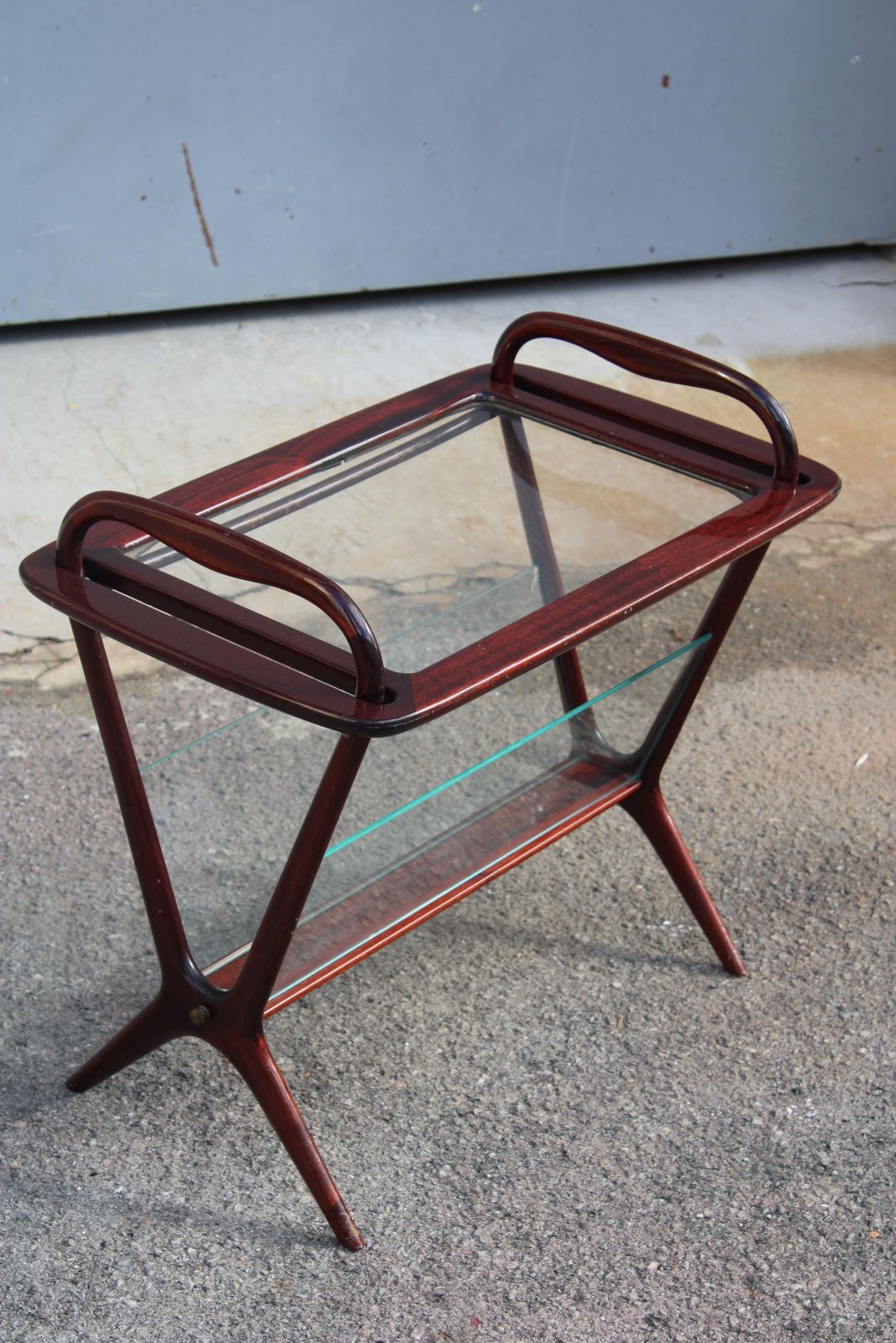 Coffee Bar Table With Tray And Magazine Holder Ico Parisi De Baggis photo furniture