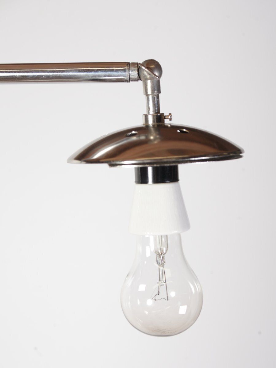 Modernist Chrome Model H 144 Floor Lamp By Jindrich Halabala For Up Zavody, Former Czechoslovakia, 1930s photo for sale