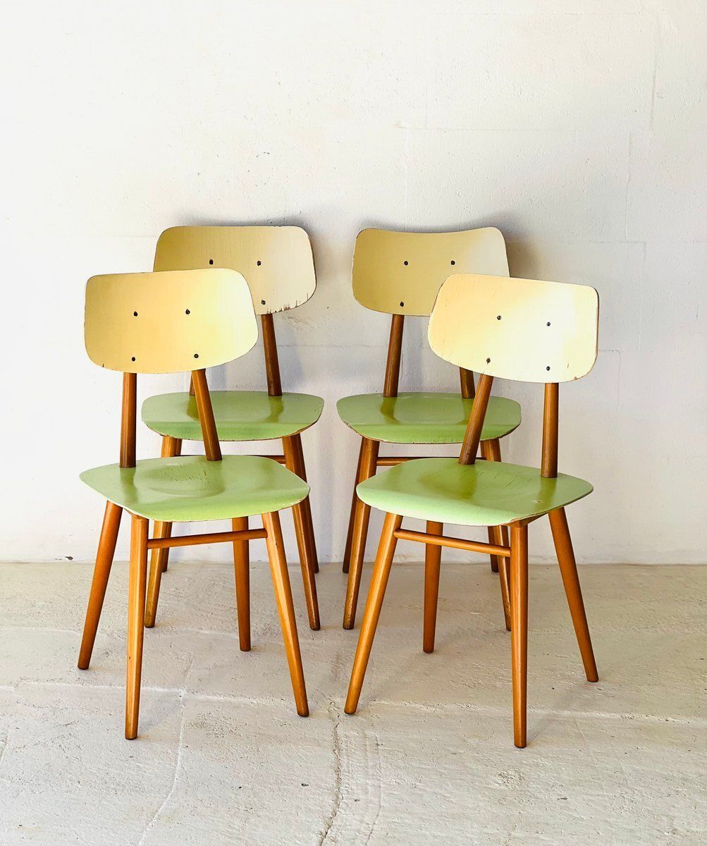 Eetkamerstoelen Van Ton, 1960, Set Van 4 photo 659.0