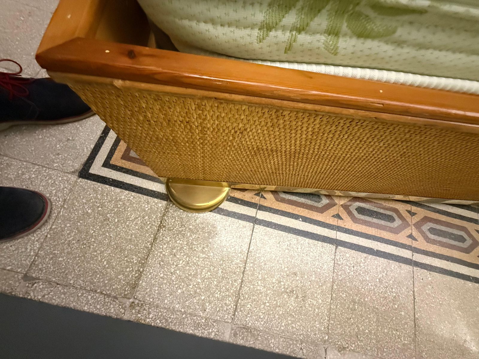 Bamboo And Brass One And A Half French Bed 1970 Italy photo for sale