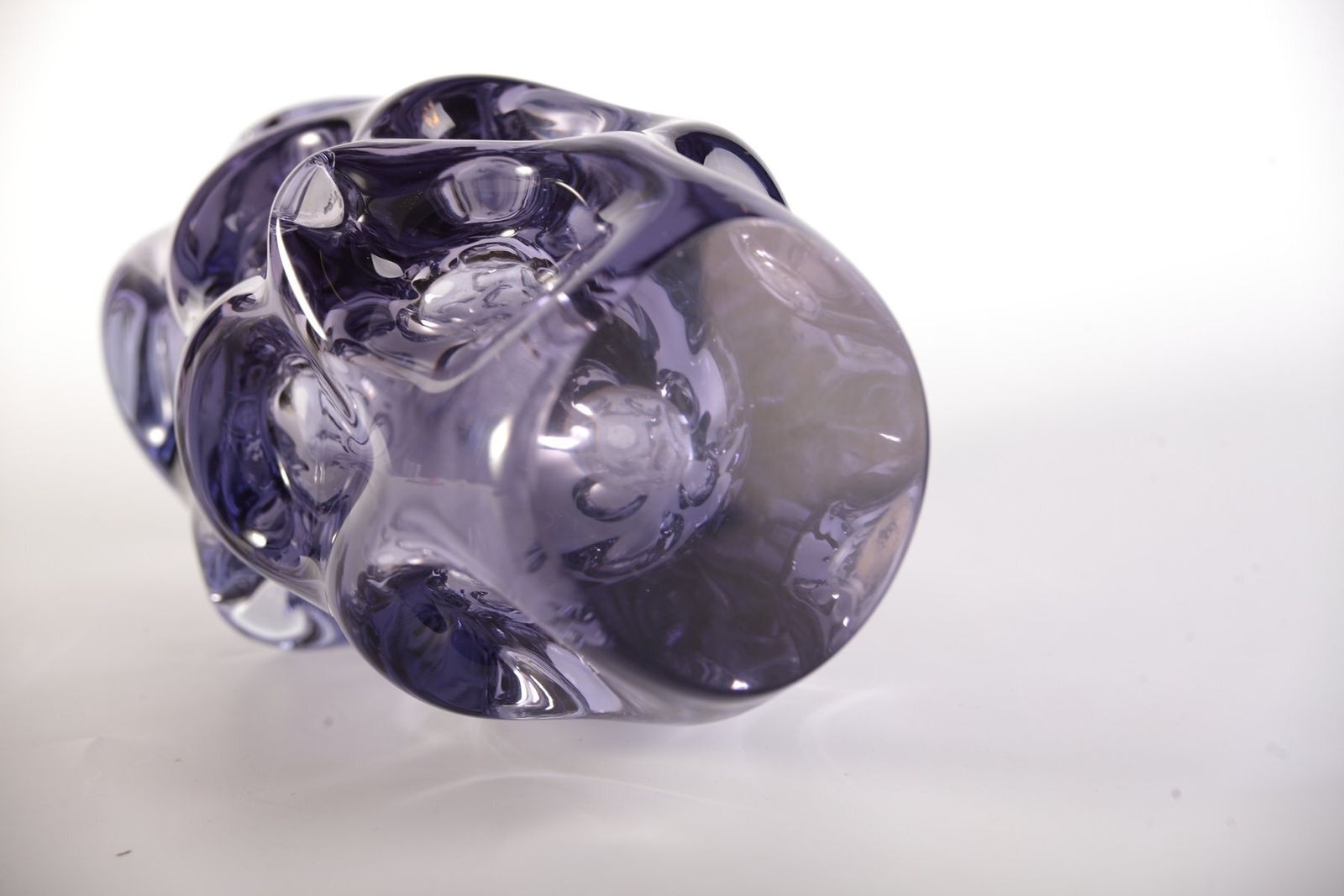 Czech Glass Vase By Jan Beranek For Skrdlovice, 1960s photo vinterior