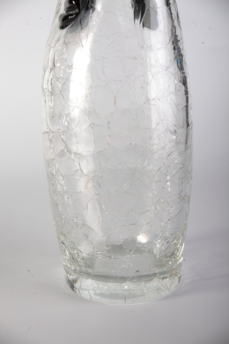 Glass Vase And Bowl By Jaroslav Taraba For Lednicke Rovne, Czech, 1970s, Set Of 2 photo Home Decor
