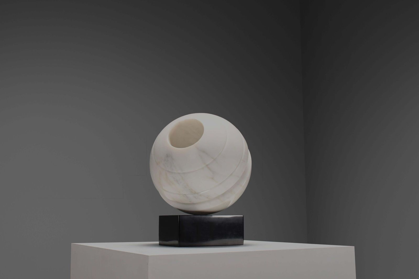 Abstract Marble “Sfera" Sculpture By Aldo Dazzi, Italy 1970s photo buy