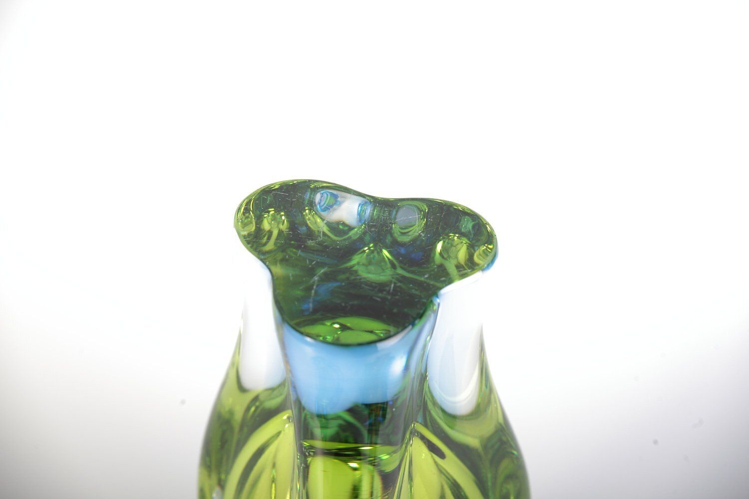 Czech Glass Vase And Bowl By Josef Hospodka For Sklarny Chribska, 1960s, Set Of 3 photo 286.0