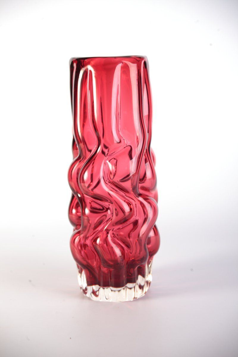 Czech Glass Vase By Pavel Hlava For Crystalex Novy Bor, 1960s
