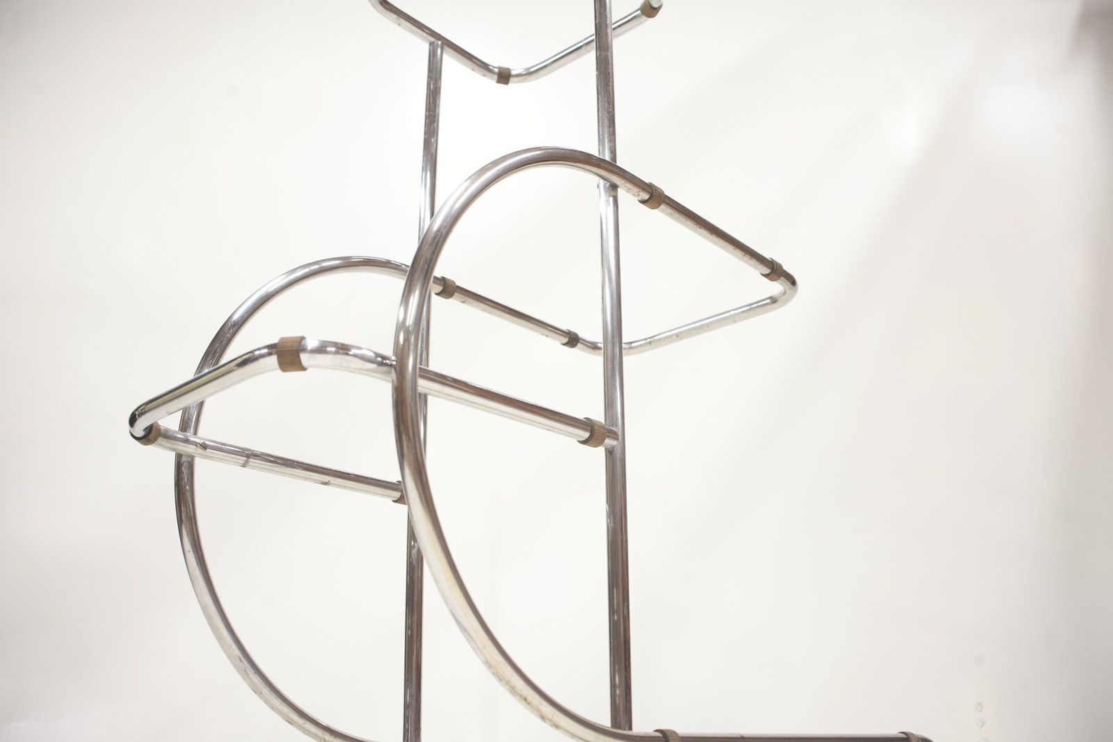 photo for sale Tubular Chrome Flower Stand Or Etagere By Hynek Gottwald, 1940s