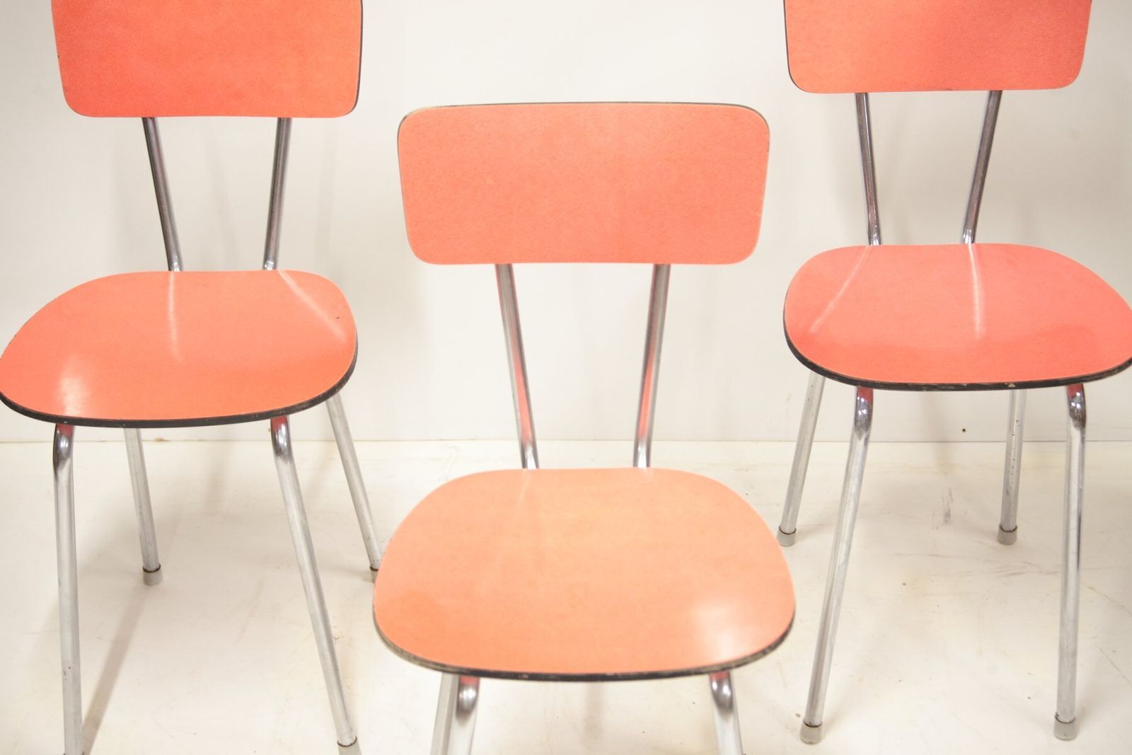 Mid Century Formica Bistro Chairs, Former Czechoslovakia, 1970s, Set Of 4 photo 217.0