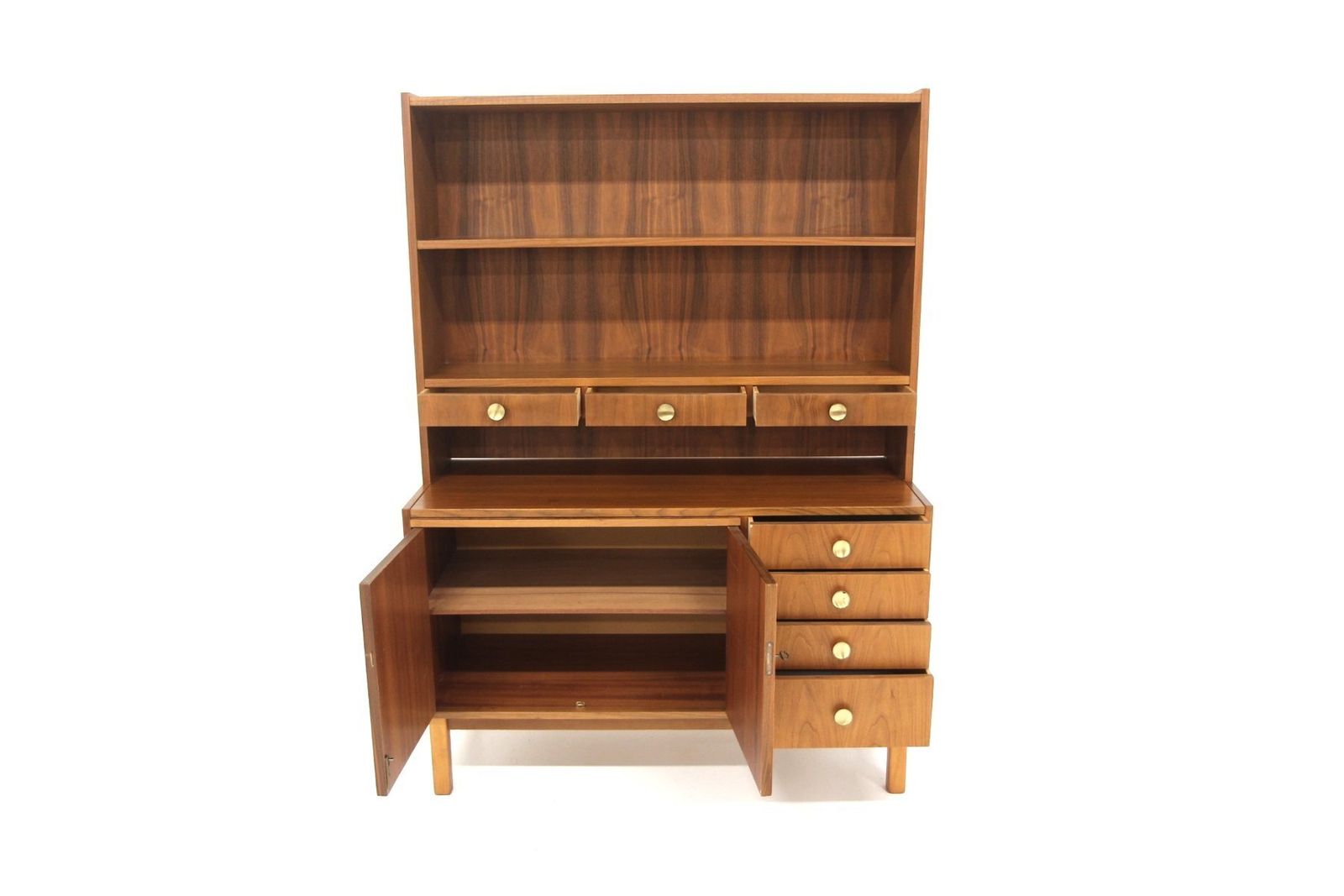 Scandinavian Walnut Secretary Desk, Sweden, 1960s photo Furniture