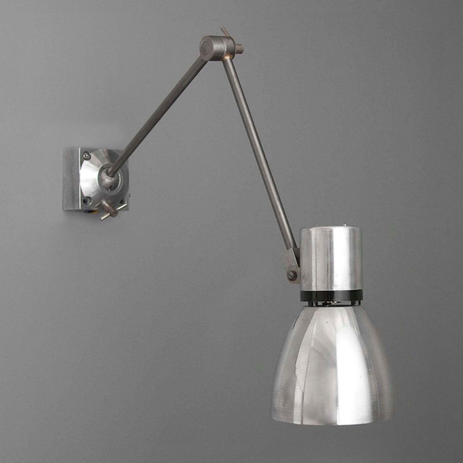 1950's Industrial Cantilever Wall Lamp — Mid Century Factory Salvage photo Lighting