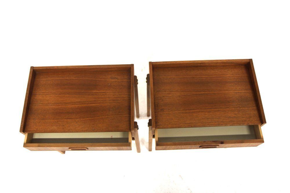 Teak Bedside Tables, Sweden, 1960, Set Of 2 photo for sale