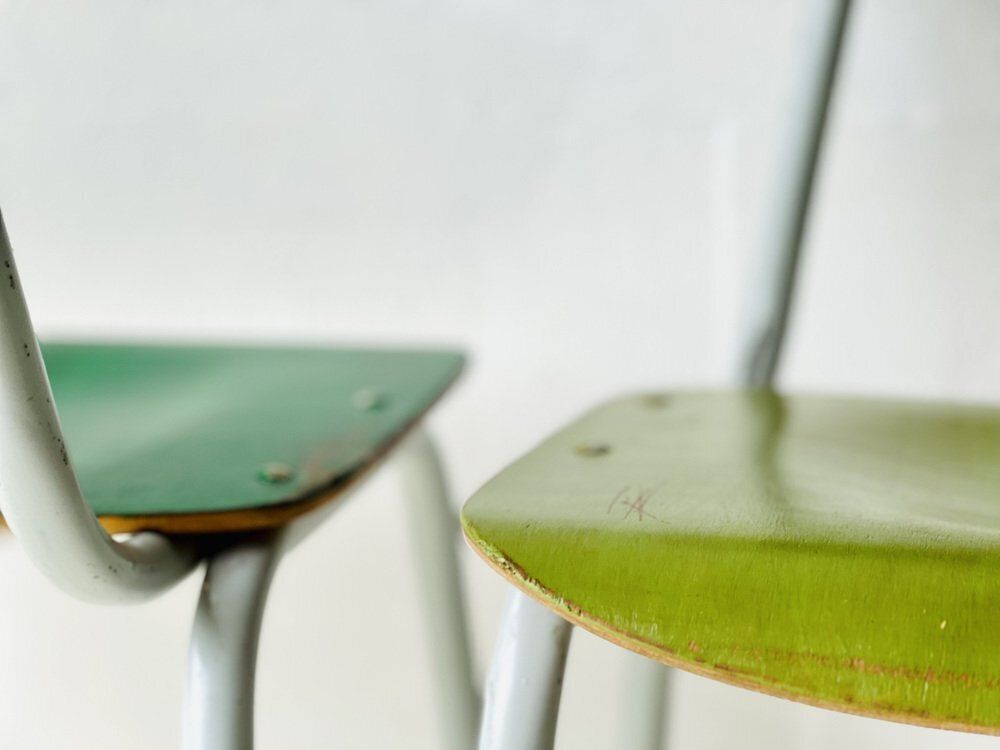 photo for sale Vintage School Chairs, Set Of 4