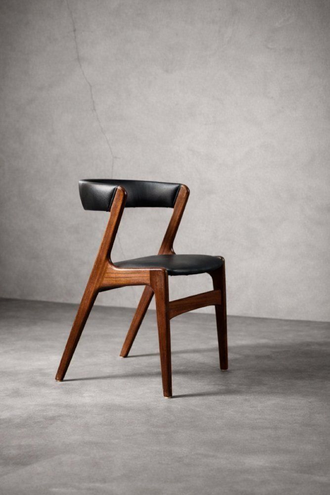 Mid Century Danish Modern Fire Office Chair In Teak, 1960s