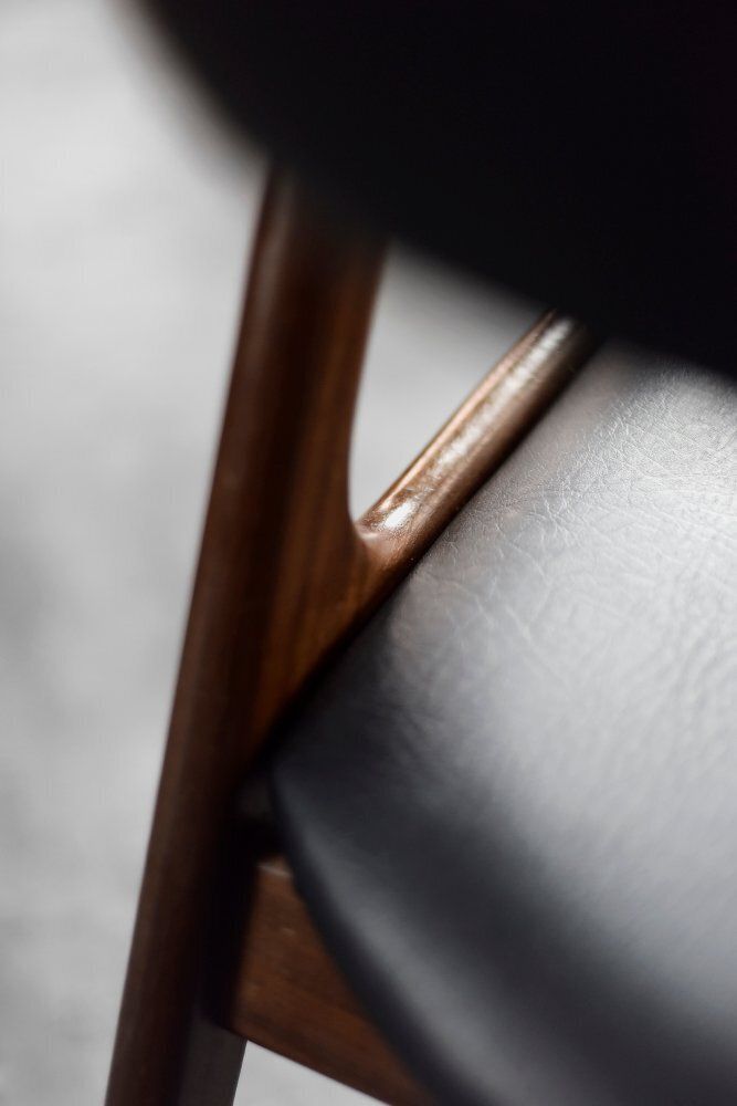 photo vintage Mid Century Danish Modern Fire Office Chair In Teak, 1960s