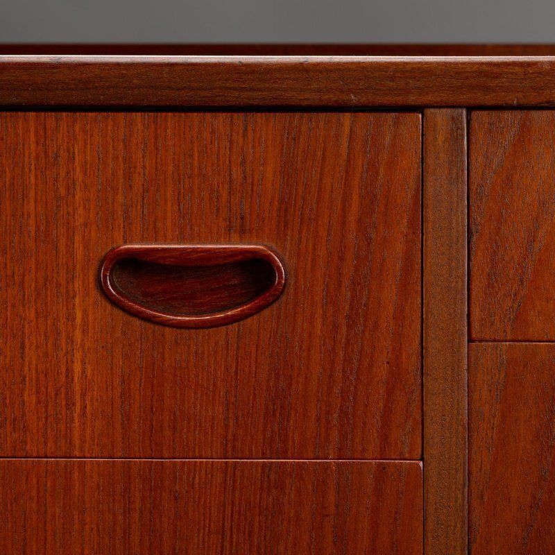 Furniture Danish Vanity Dressing Table In Teak From Ag Spejl Kobberbeskyttet, 1960s photo