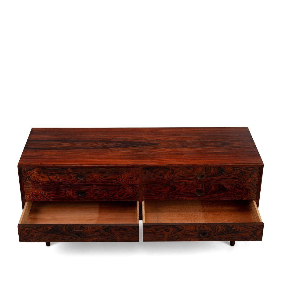 2457.0 Low Mid Century Rosewood Chest Of Drawers Attributed To Brouer Møbelfabrik, 1960s photo
