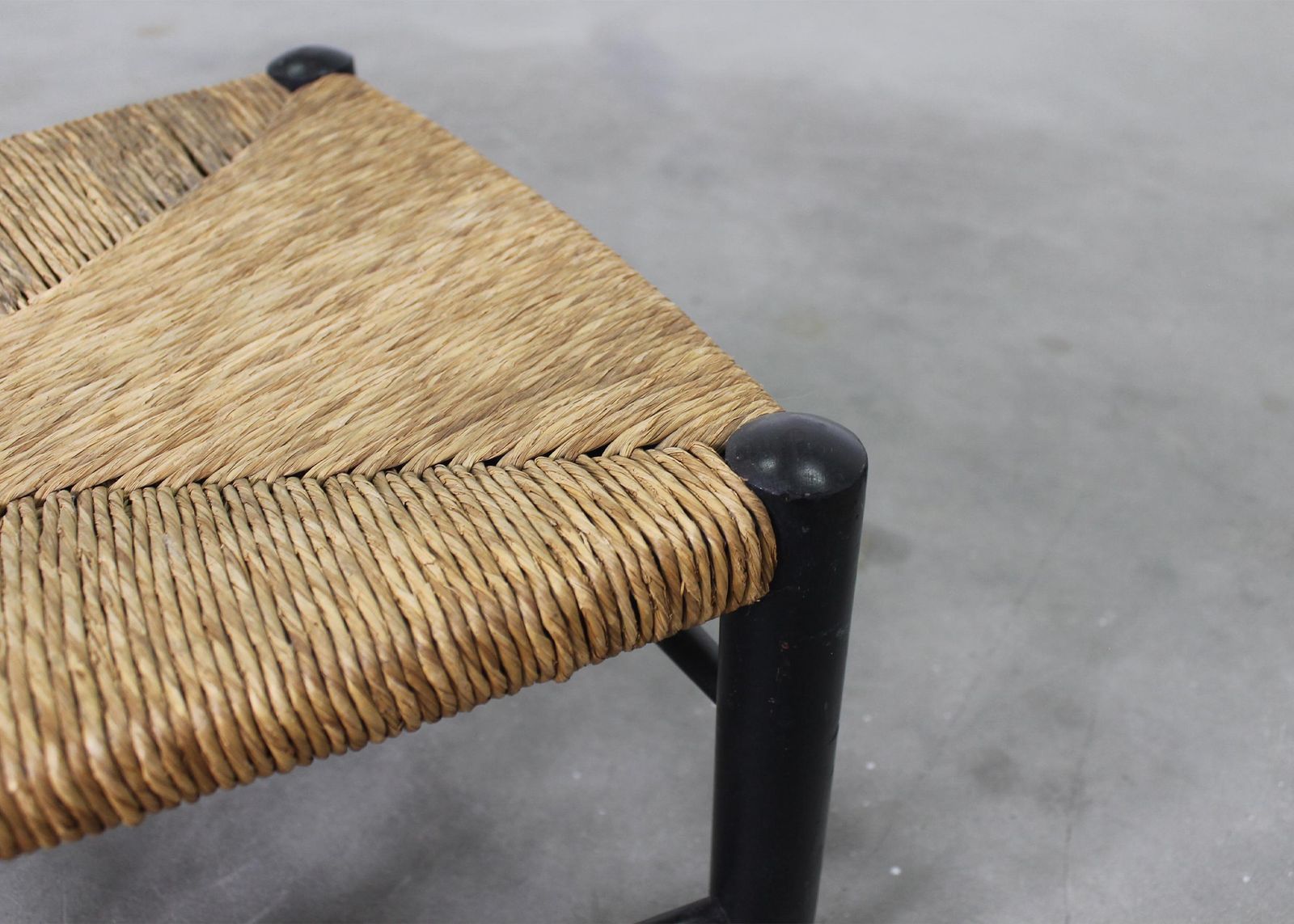 Gio Ponti Fireside Chair In Black Beech Wood And Straw By Casa & Giardino 50s photo buy