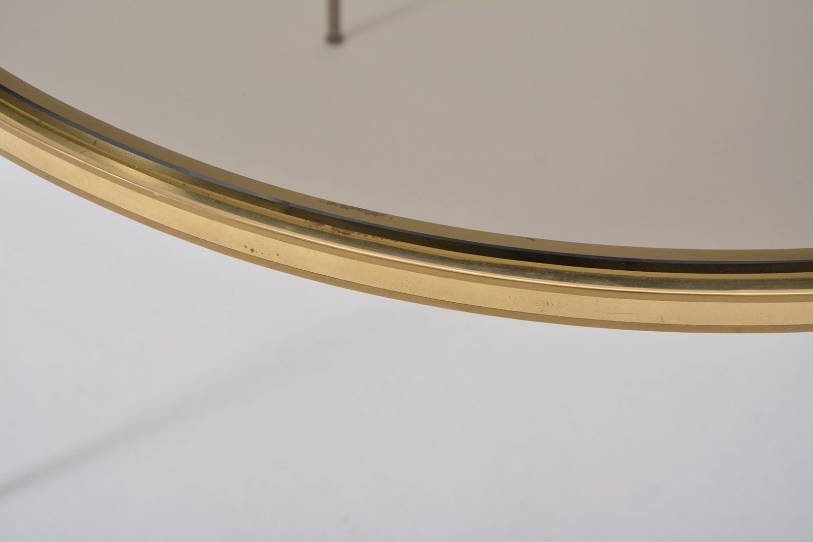Circular Golden Brass Coffee Table From Vereinigte Werkstätten, 1960s photo vinterior