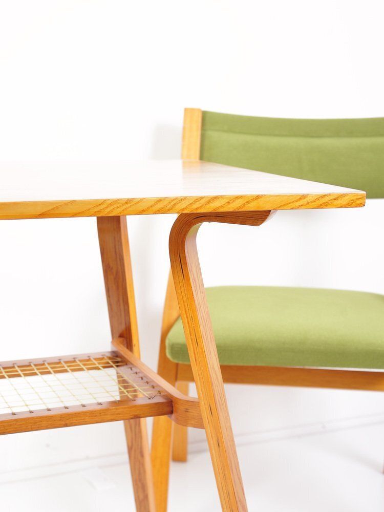 Table & Chairs By Ludvik Volak, 1970s, Set Of 3 photo vinterior