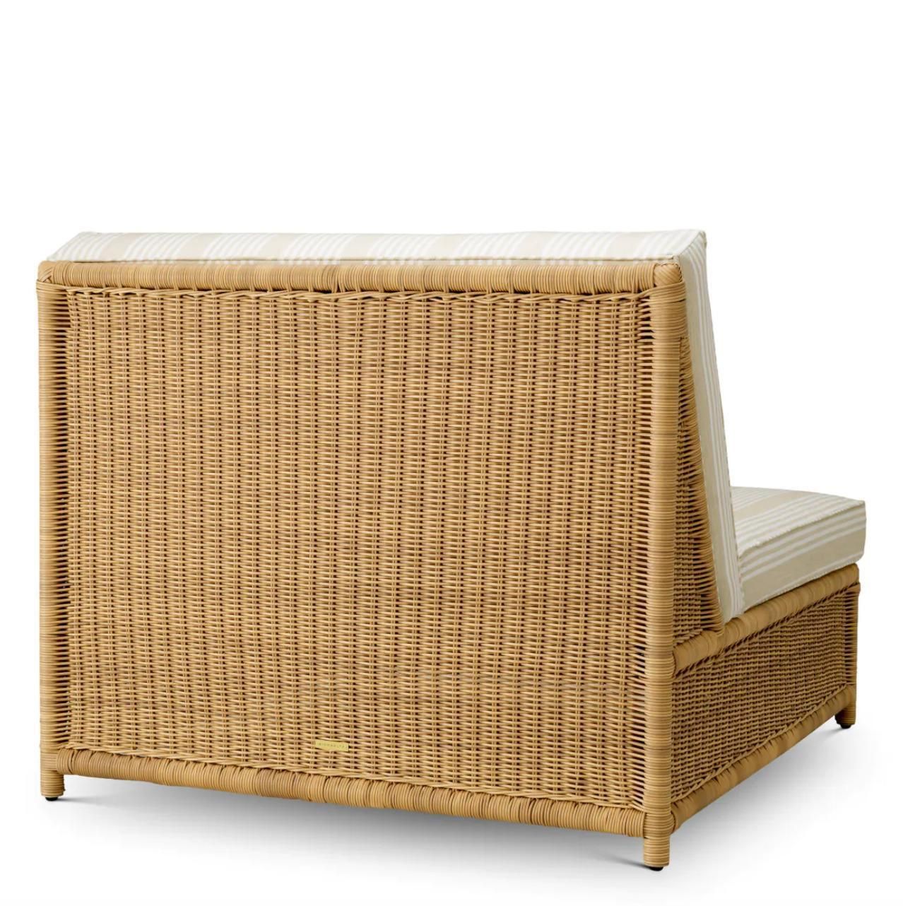 Outdoor Modular Chair In Synthetic Rattan And Saville Beige Fabric photo 2880.91