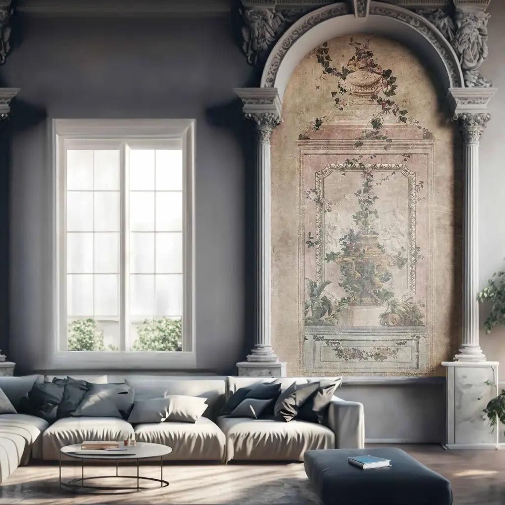 19th Century Style Panoramic On Canvas photo furniture