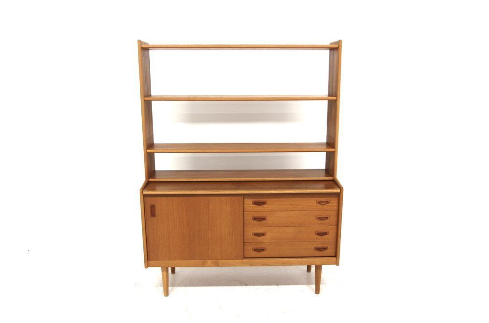 Teak And Oak Secretary, Sweden, 1960s photo for sale