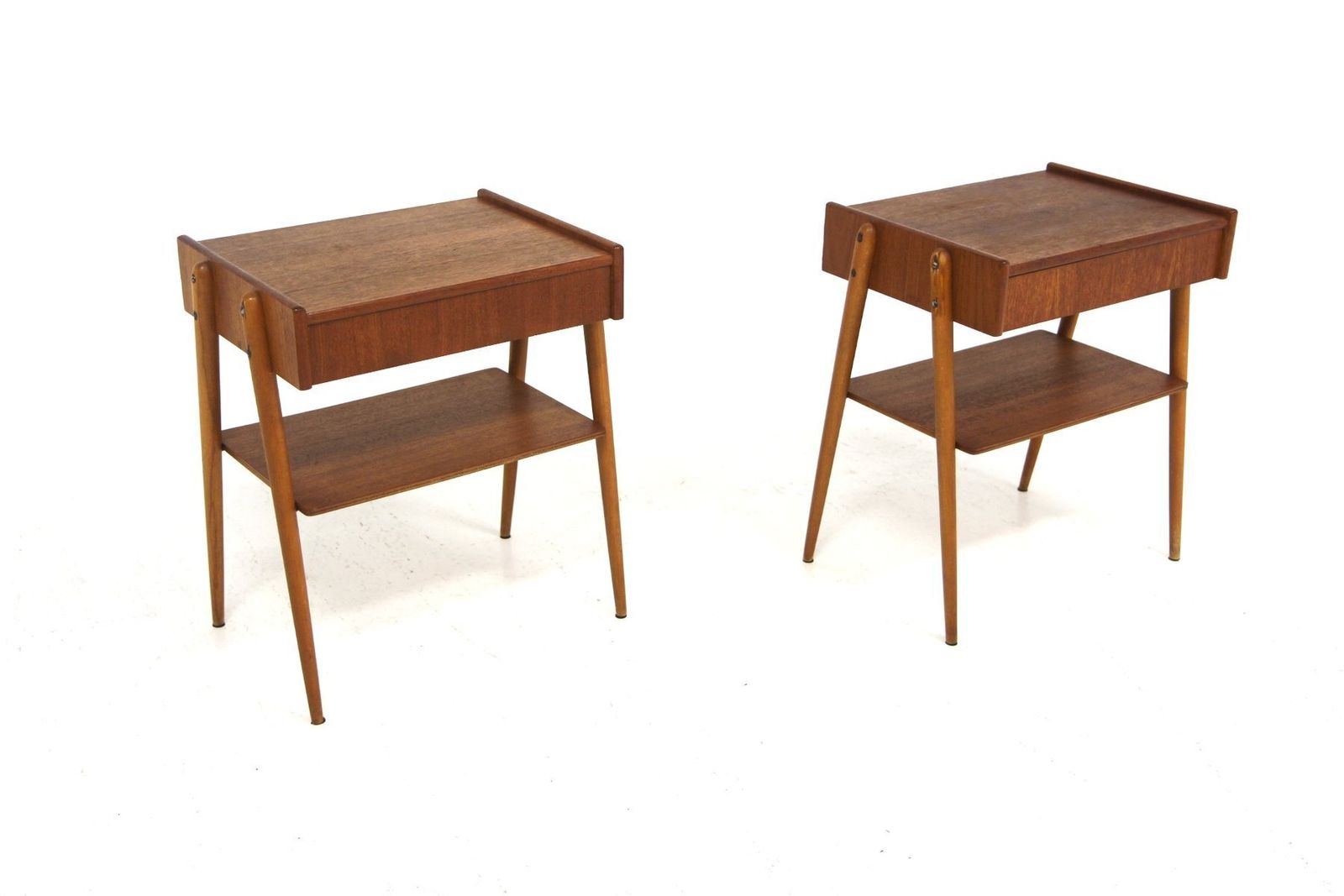 Vintage Swedish Teak Bedside Tables By Carlström, 1960, Set Of 2