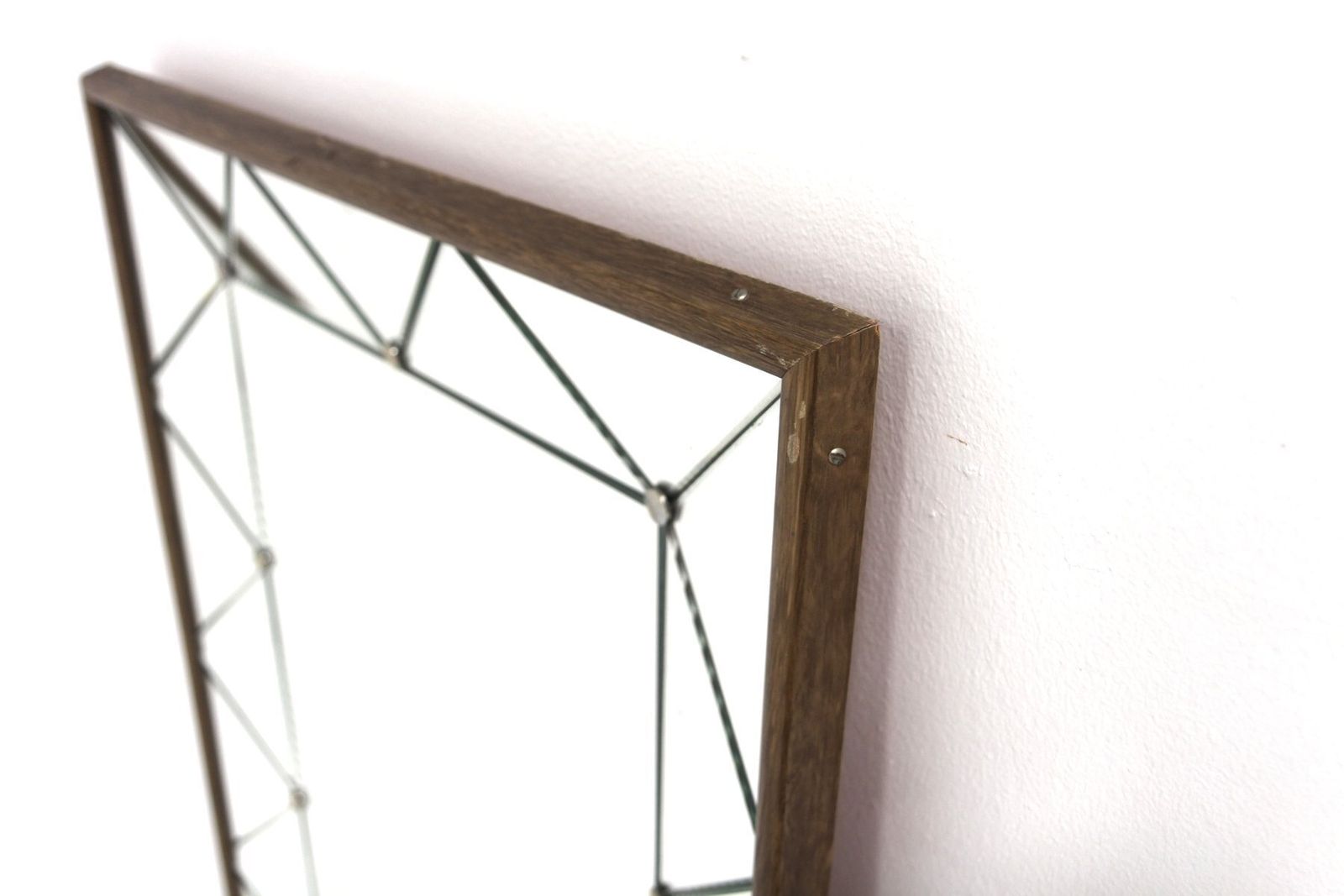 Scandinavian Teak And Metal Mirror, Sweden, 1960s photo furniture