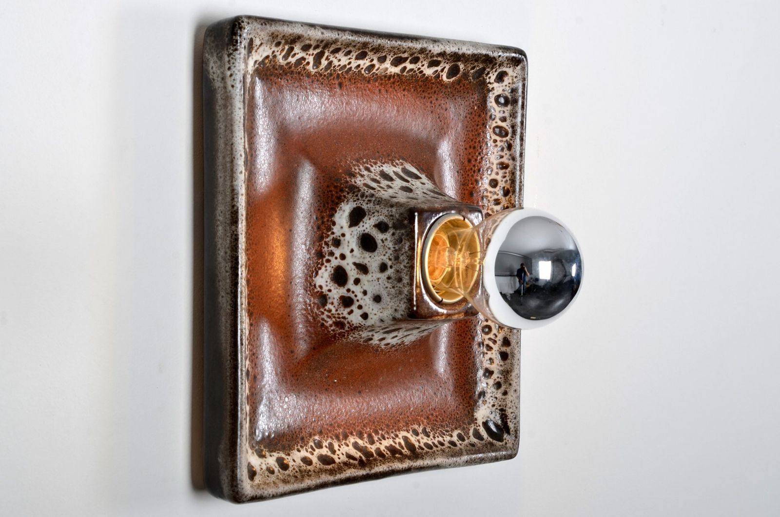 Fat Lava Ceramic Sconce From Hustadt Leuchten, 1970s photo for sale