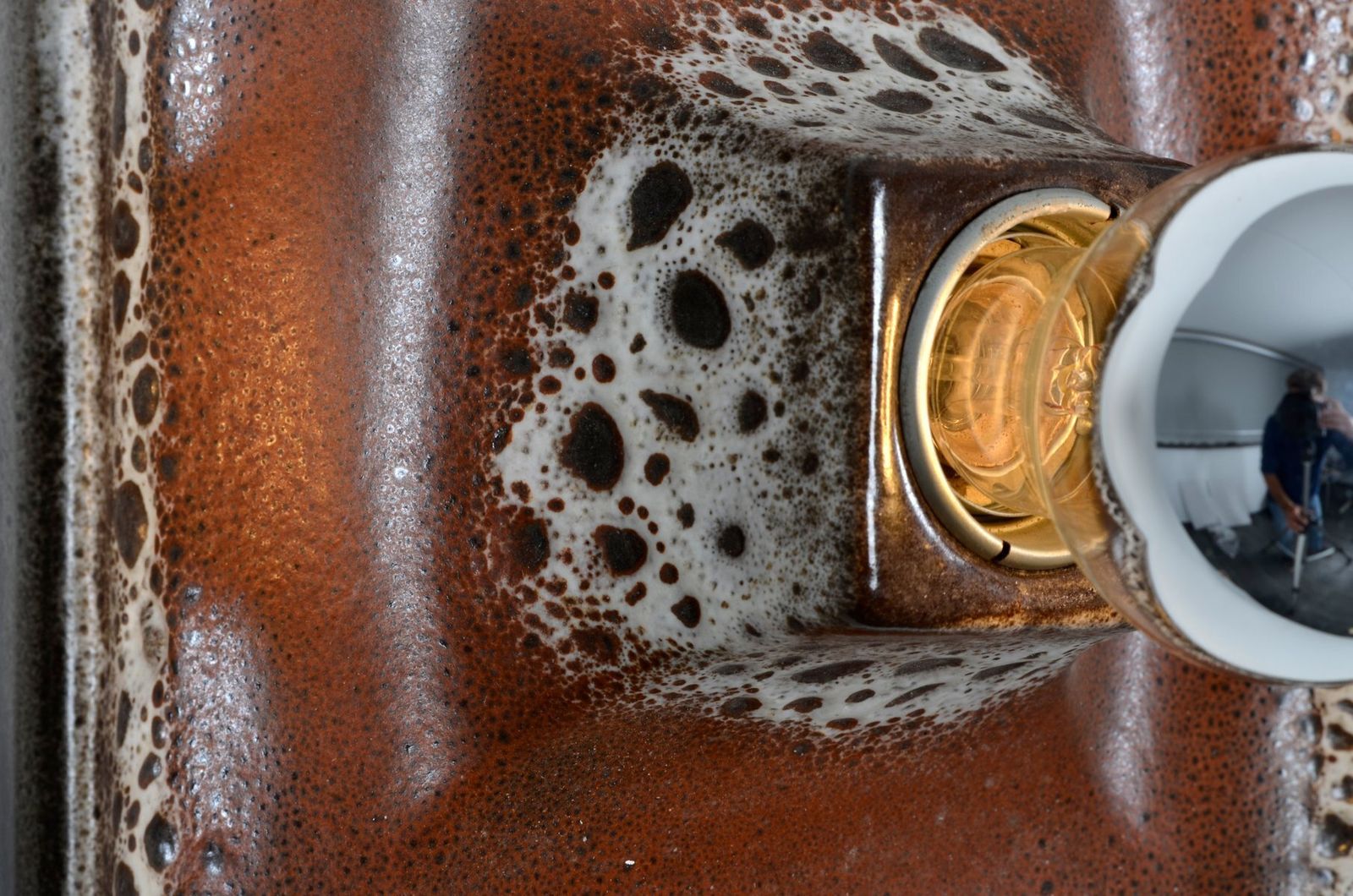 Fat Lava Ceramic Sconce From Hustadt Leuchten, 1970s photo Lighting
