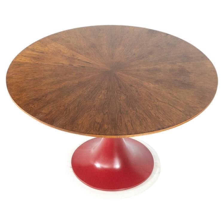 Wooden Dining Table In The Style Of Borsani, 1960s