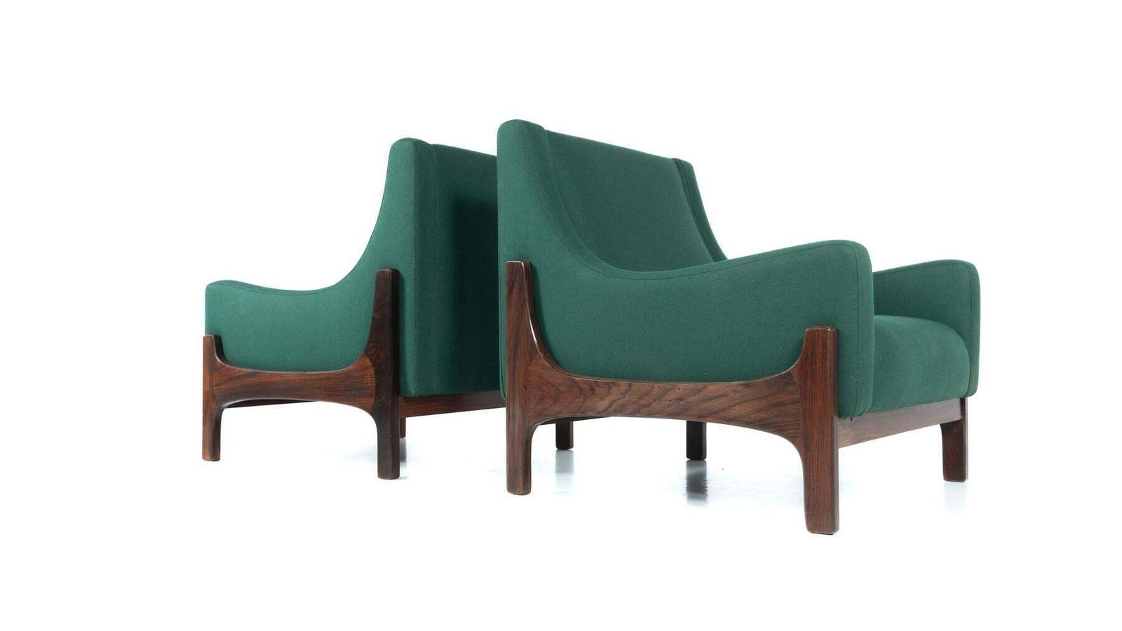 Pair Of Mid Century Italian Armchairs, 1960s   New Upholstery photo vintage