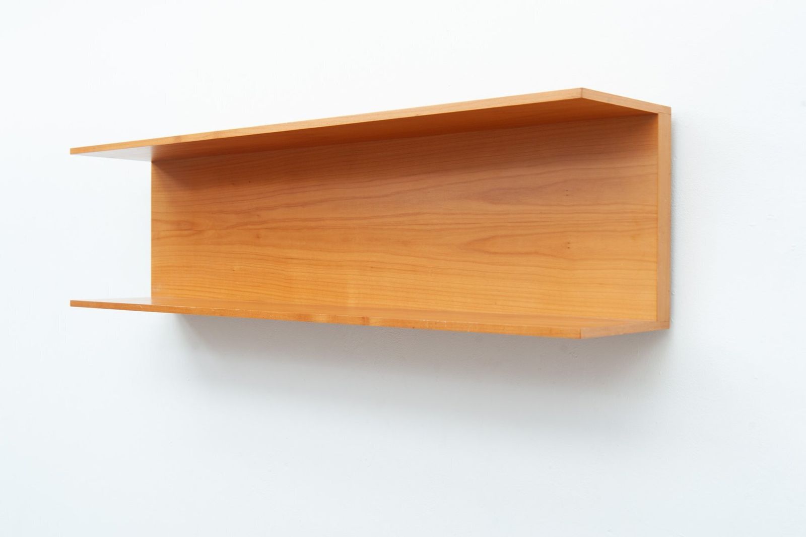 Vintage Wall Shelf In Cherry Wood By Walter Wirz For Wilhelm Renz, 1960s photo for sale