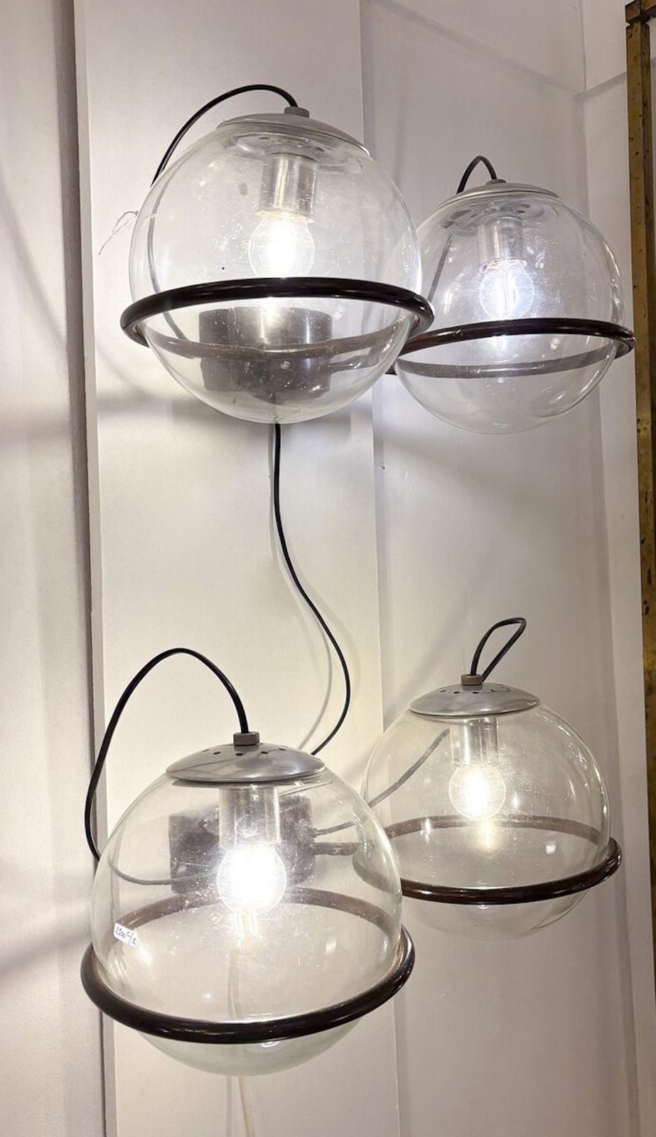 Mid Century Modern Pair Of Wall Lights By Gino Sarfatti, 1960s photo vinterior