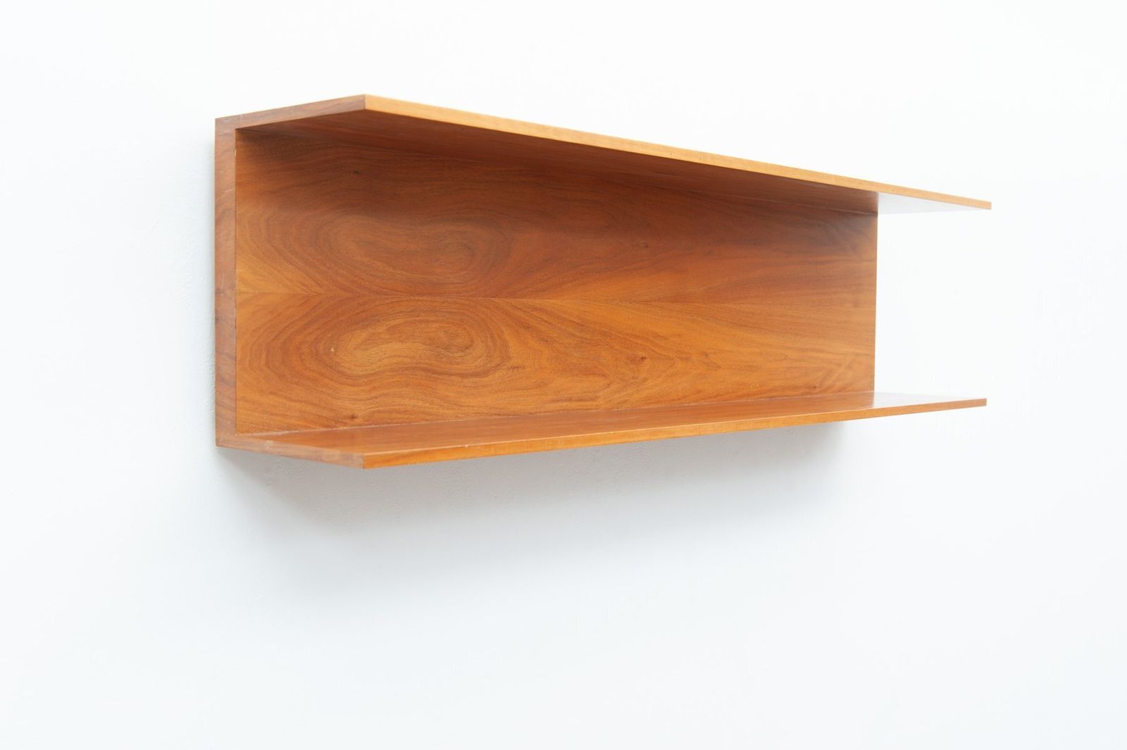 Wall Shelf In Walnut By Walter Wirz For Wilhelm Renz, 1960s photo for sale